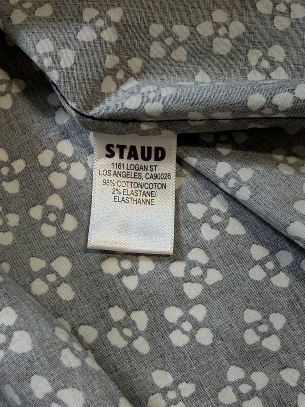 STAUD Procida Skirt Black Woodblock Floral - Picture 5 of 9